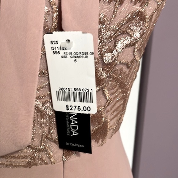 Embroided Chiffon Dress - Picture 6 of 6